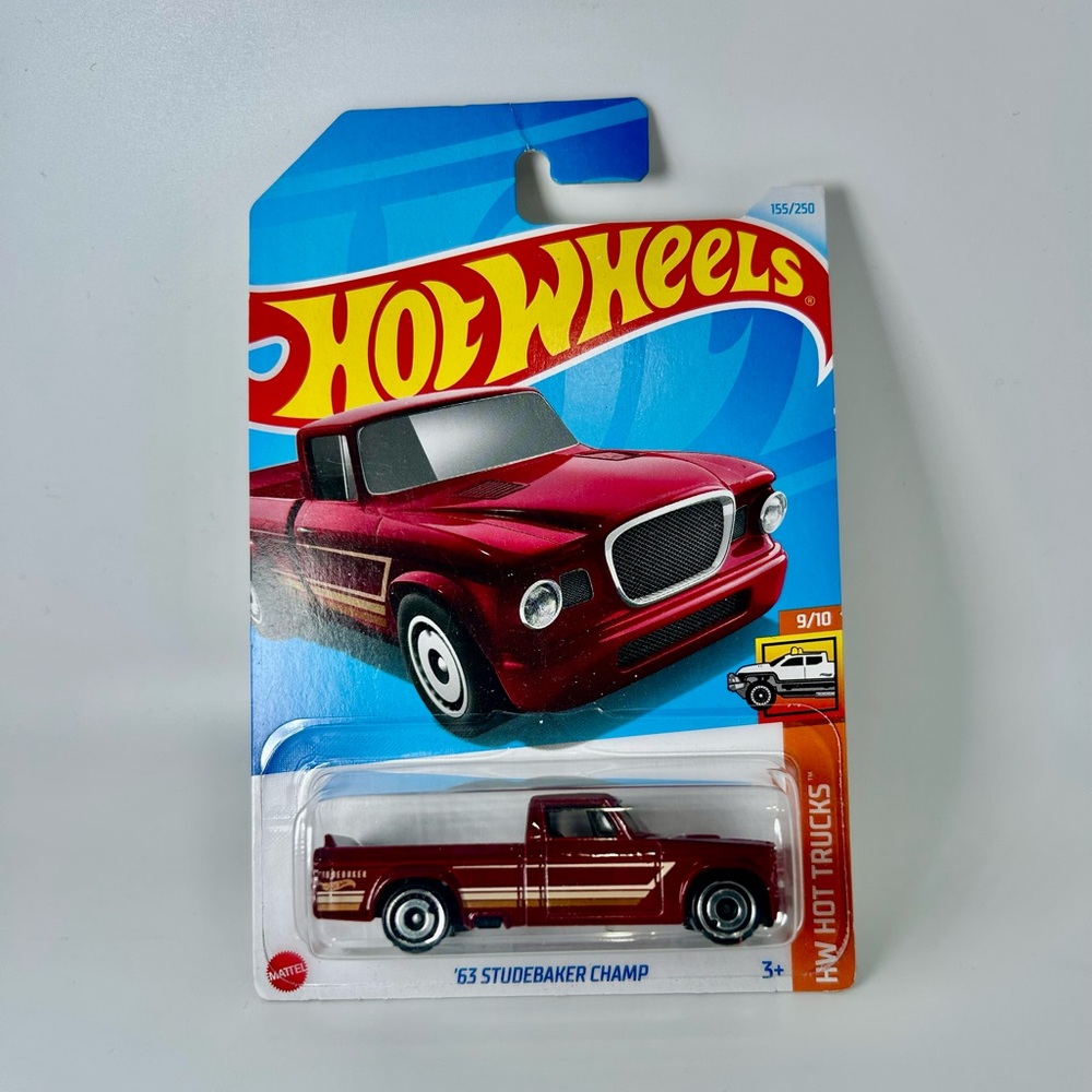 Hot Wheels HW Hot Trucks 9/10 '63 Studebaker Champ 155/250 Red NEW for 2021